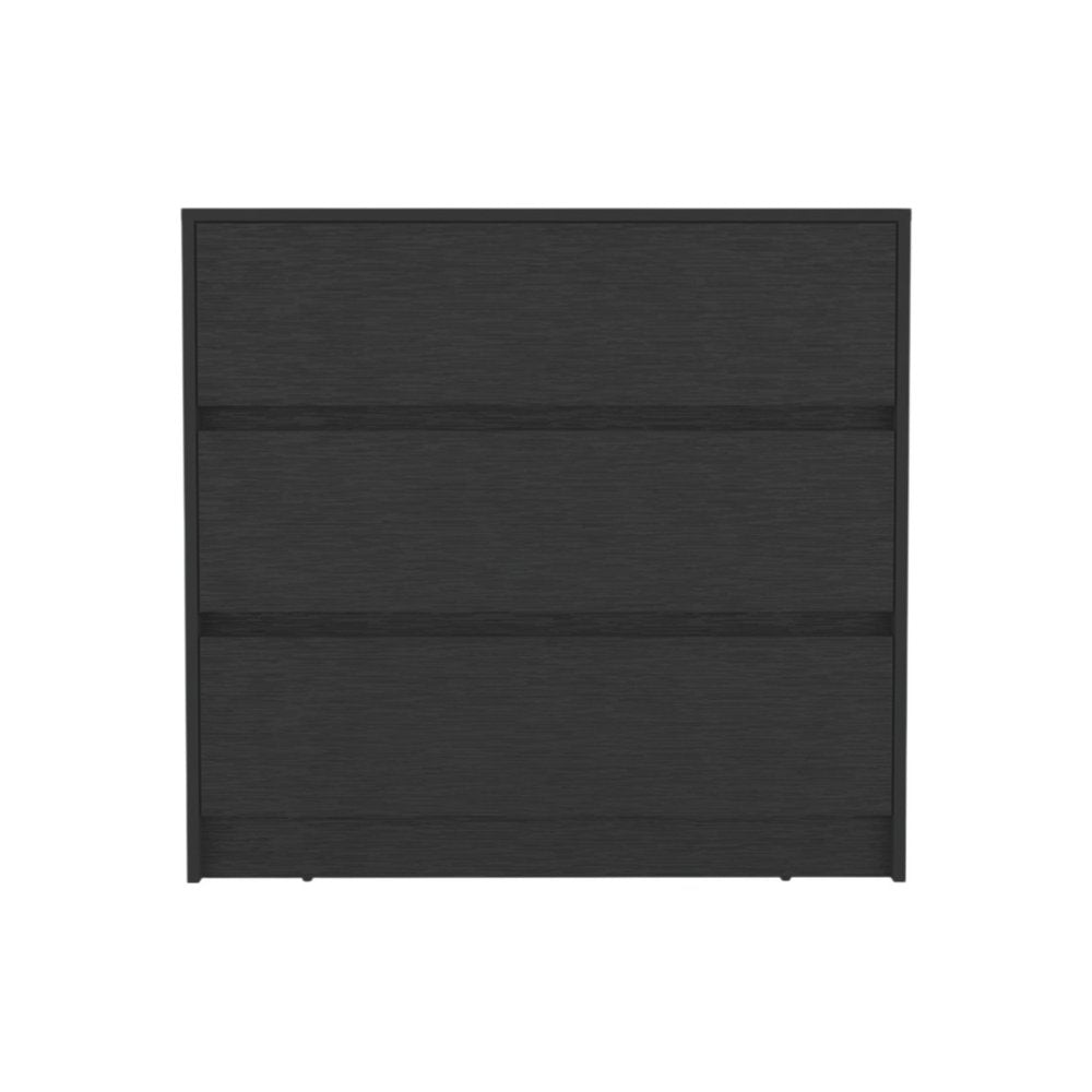 33" Black Three Drawer Dresser
