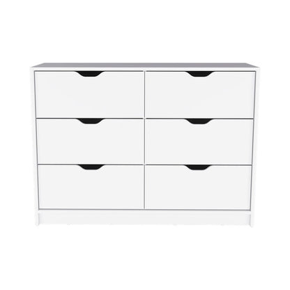 42" White Four Drawer Dresser