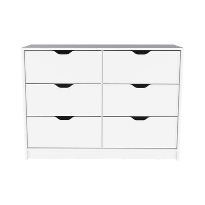 42" White Four Drawer Dresser