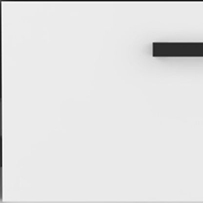 19" White Wood Two Drawer Nightstand