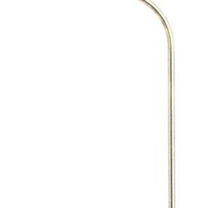 68" Nickel Adjustable Floor Lamp With White Fabric Empire Shade