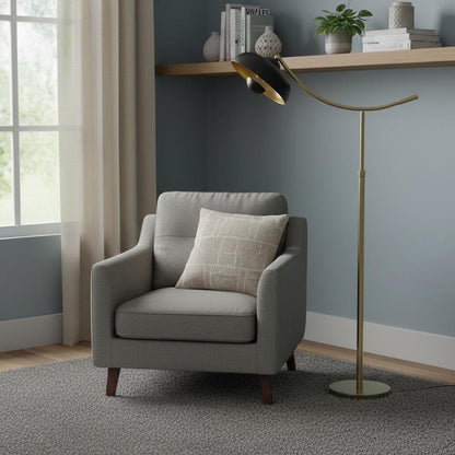 66" Bronze Adjustable Arc Floor Lamp With Bronze Dome Shade