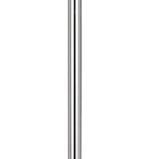 61" Chrome Tray Table Floor Lamp With White Square Shade
