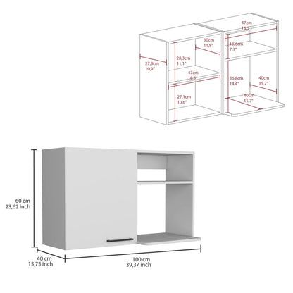 24" X 39" White Stainless Steel and Wood Utility Cabinet With Sink