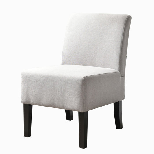 23" Gray and Black Upholstered Slipper Chair