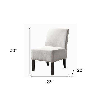 23" Gray and Black Upholstered Slipper Chair