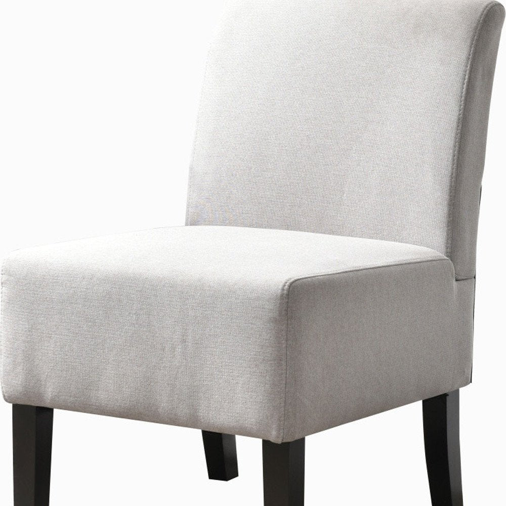 23" Gray and Black Upholstered Slipper Chair