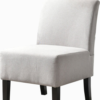 23" Gray and Black Upholstered Slipper Chair