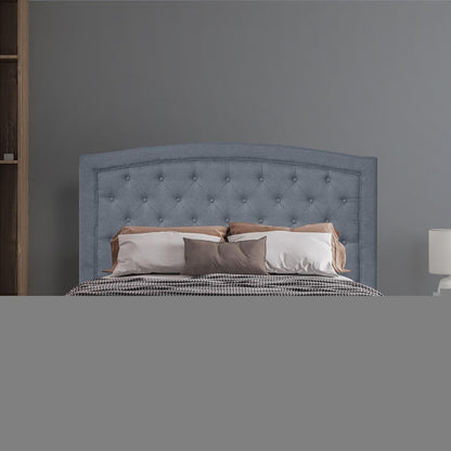 Gray Tufted Upholstered Queen Bed Frame