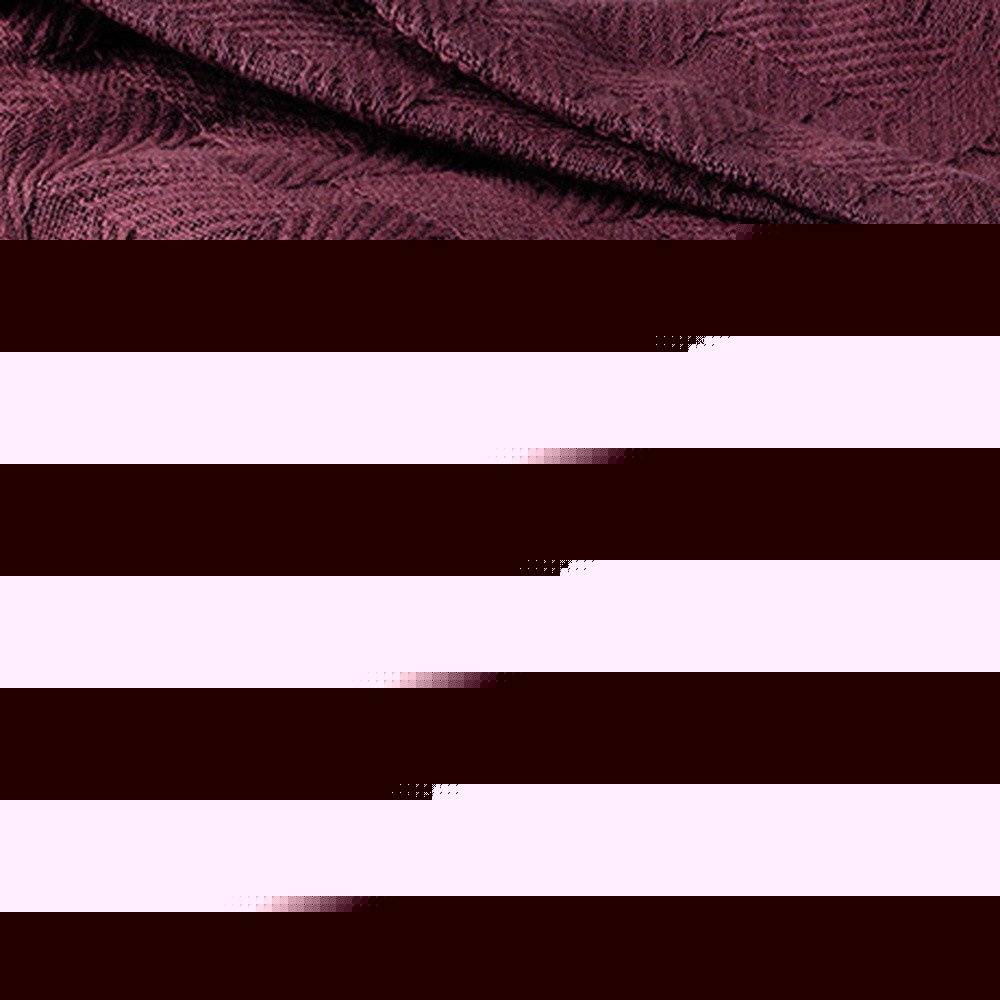 50" X 60" Plum Cotton Basketweave Geometric Throw Blanket