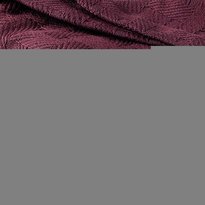 50" X 60" Plum Cotton Basketweave Geometric Throw Blanket