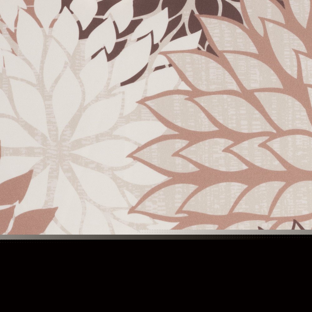 20" Brown Beige and Ivory Floral Indoor Outdoor Throw Pillow