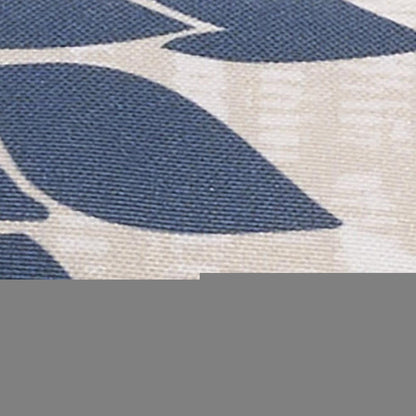 6" X 20" Beige Blue and Ivory Bolster Floral Indoor Outdoor Throw Pillow