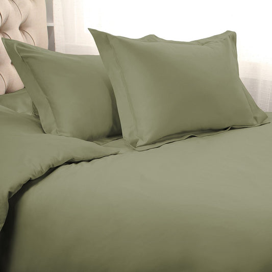 Sage Queen Cotton Washable Duvet Cover Set