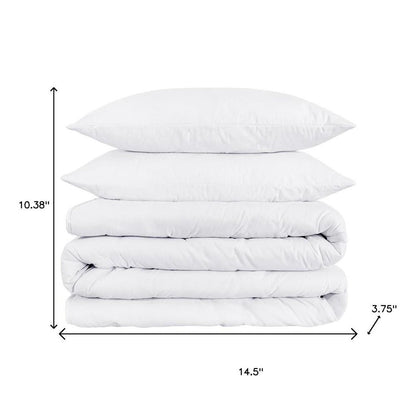 White Queen Cotton Blend 1200 Thread Count Washable Duvet Cover Set