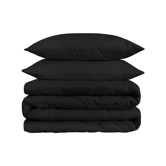 Black Queen Cotton Washable Duvet Cover Set