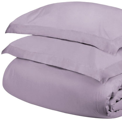Pink Lavender King Cotton Blend 300 Thread Count Washable Duvet Cover Set
