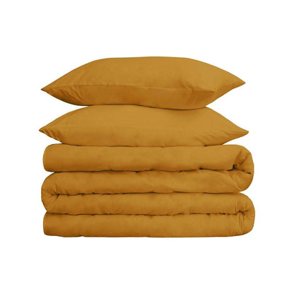 Brown Sugar King Cotton Blend 650 Thread Count Washable Duvet Cover Set