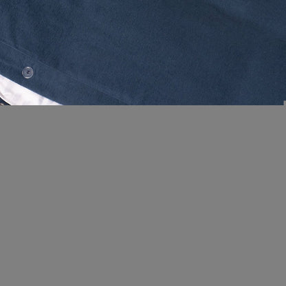 Blue and White King Cotton Blend 0 Thread Count Washable Duvet Cover Set