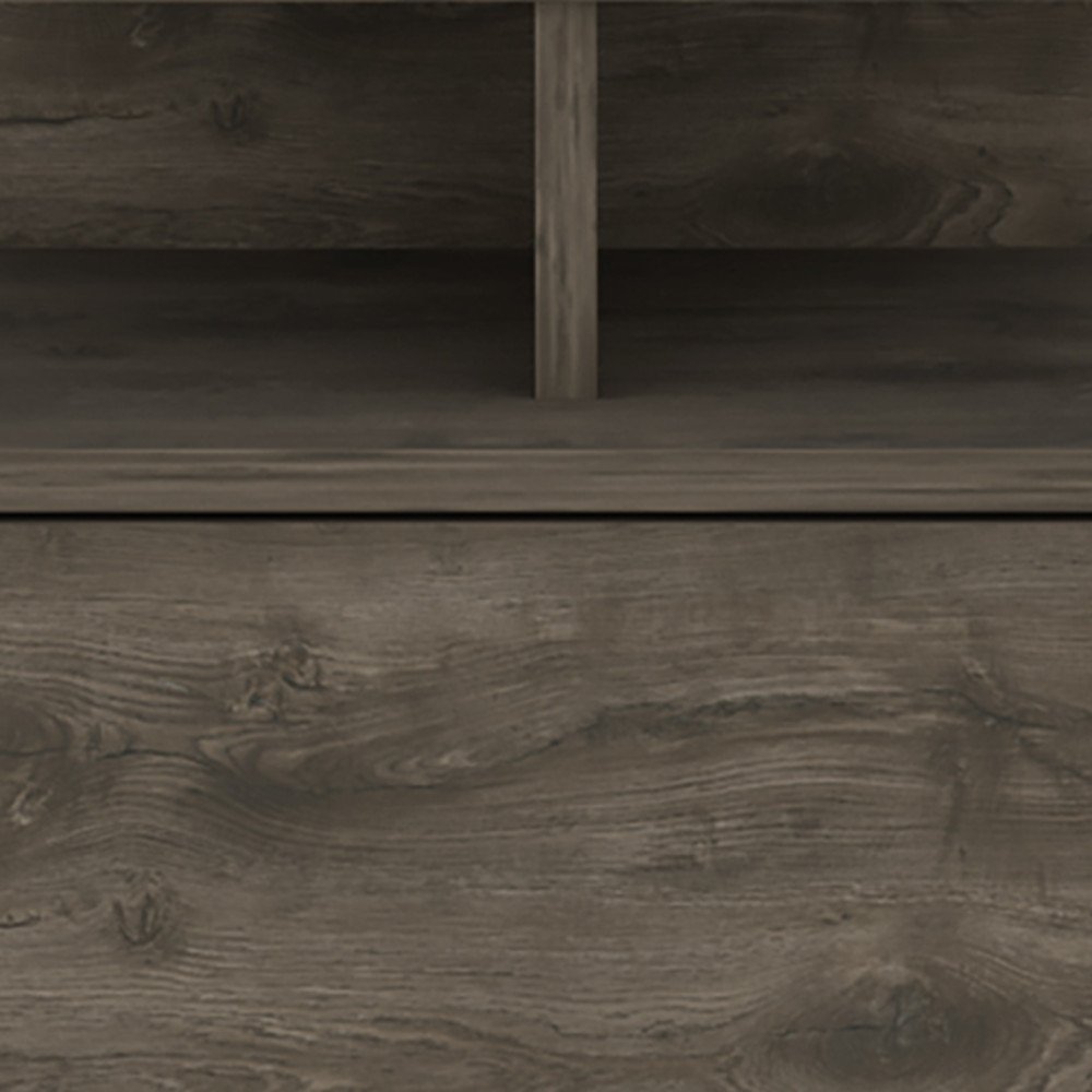 14" Brown Wood One Drawer Floating Nightstand