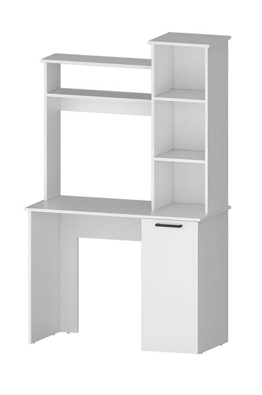 39" White Computer Desk With Hutch