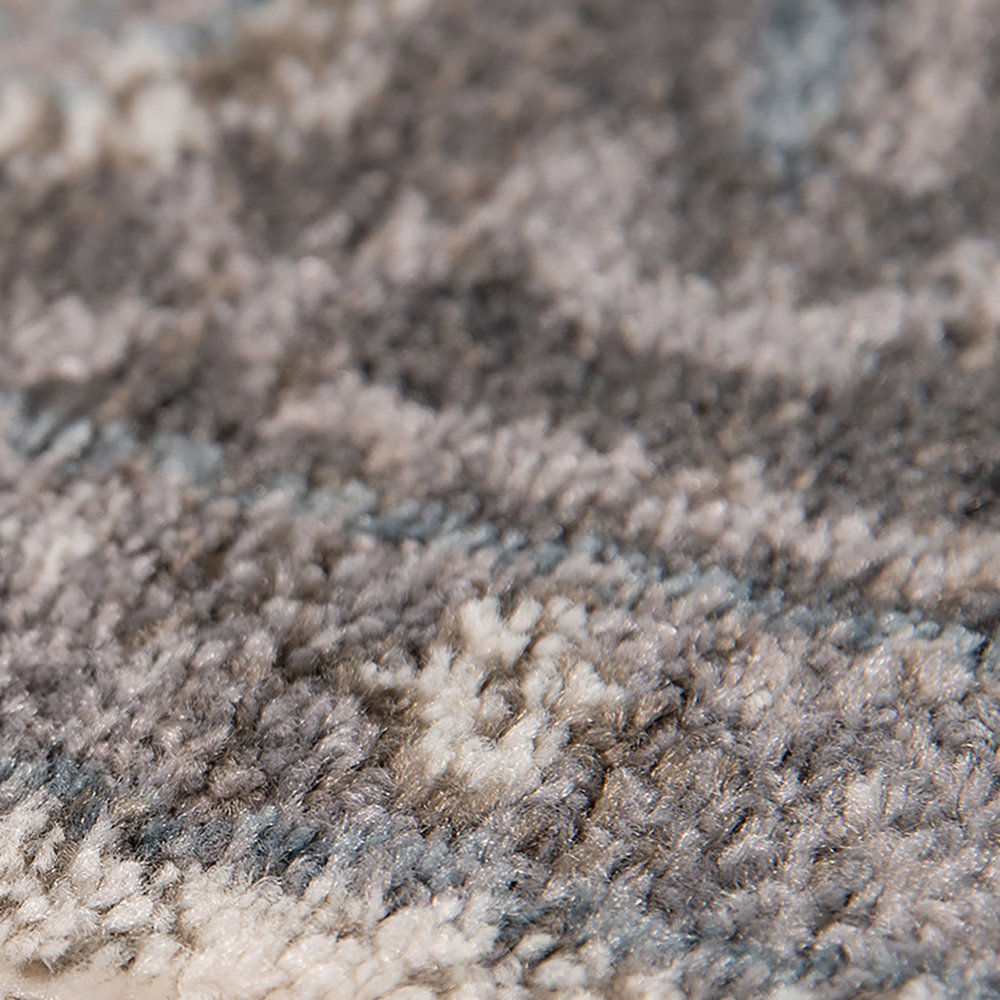 5' X 8' Ivory Taupe and Gray Medallion Power Loom Area Rug