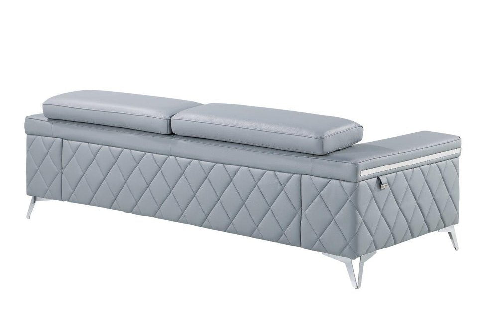 Three Piece Indoor Blue Five Person Seating Set