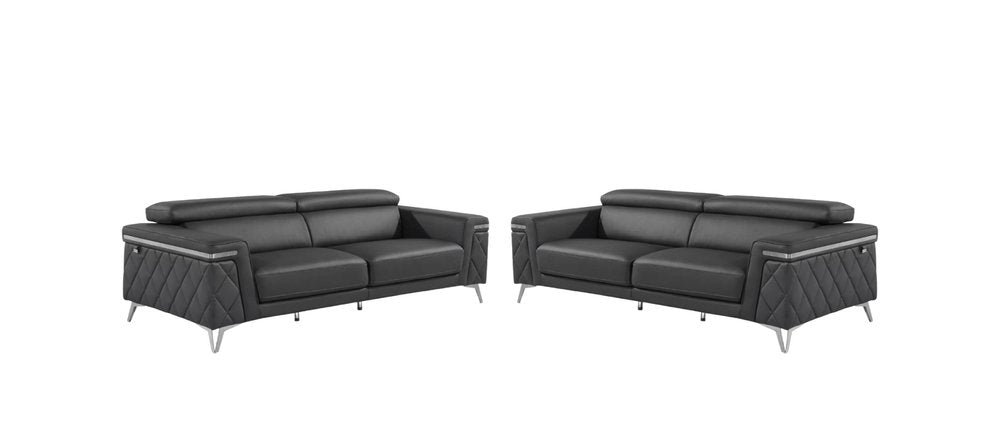 Two Piece Gray Four Person Seating Set