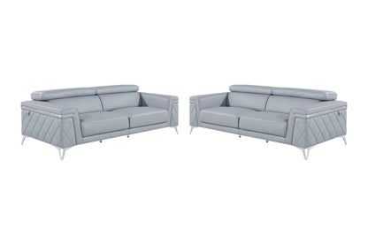 Two Piece Blue Four Person Seating Set