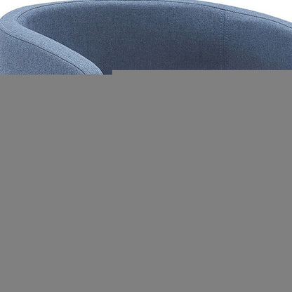 Blue and Black Fabric with Metal Swivel Adjustable Height Bar Chair