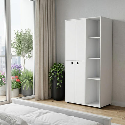35" White Wood Single Drawer Dresser