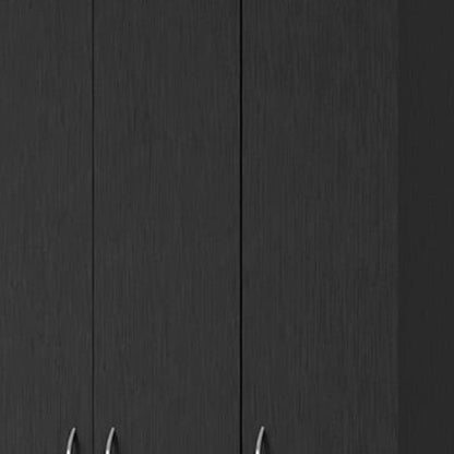 35" Black Two Drawer Combo Dresser