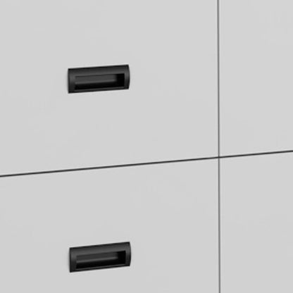 33" White Wood And Metal Five Drawer Dresser