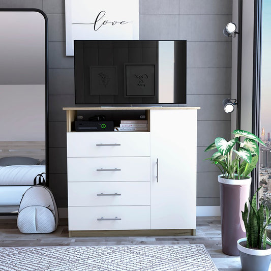36" Light Gray Four Drawer Dresser