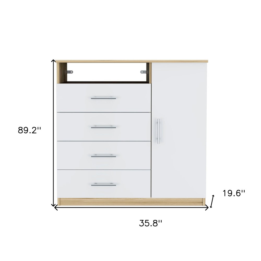 36" Light Gray Four Drawer Dresser