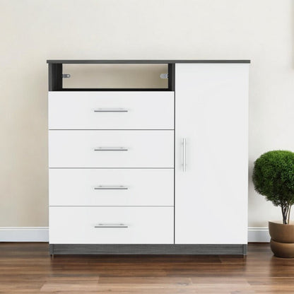 36" Light Gray Four Drawer Dresser
