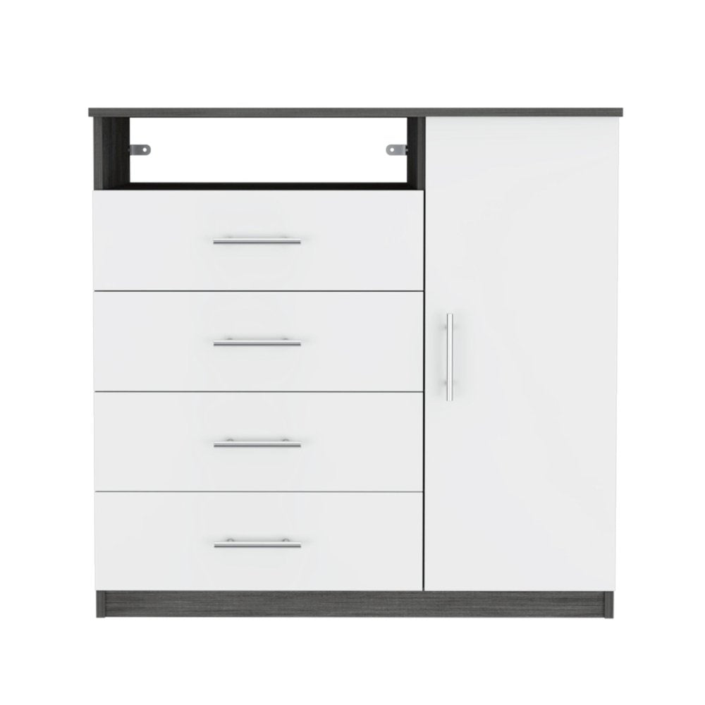 36" Light Gray Four Drawer Dresser
