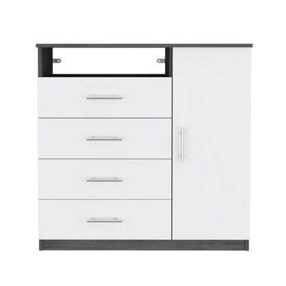 36" Light Gray Four Drawer Dresser