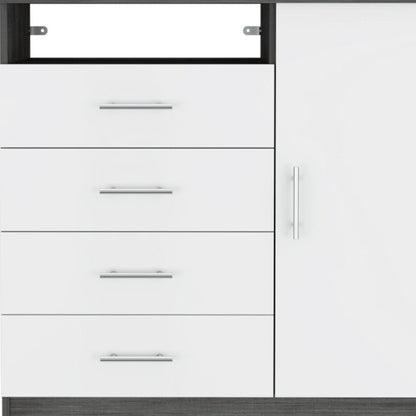 36" Light Gray Four Drawer Dresser