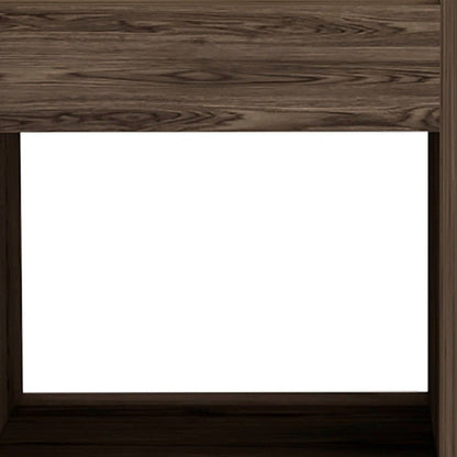 32" Brown Wood Coffee Table With Shelf