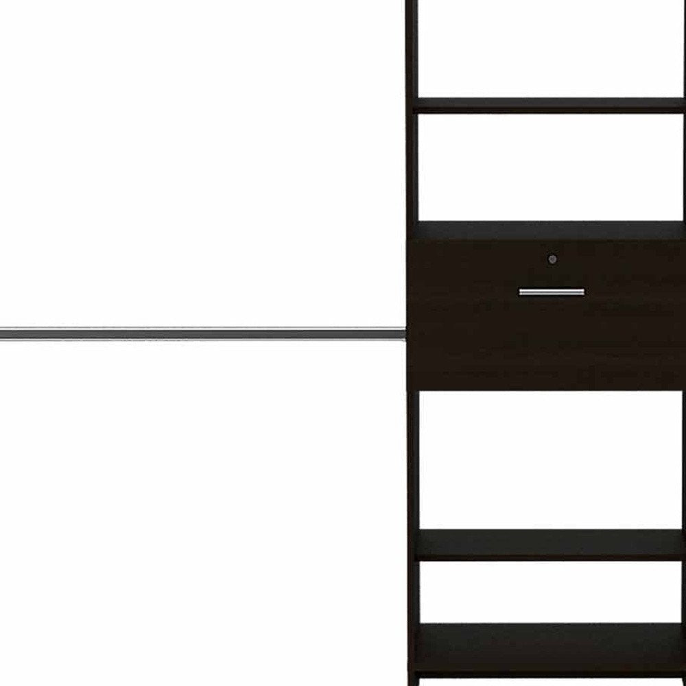 118" Black Wood Closet System