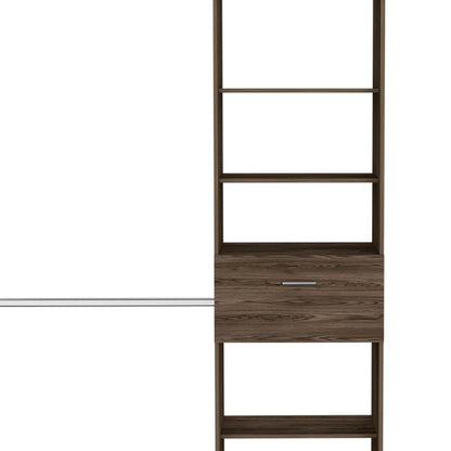 98" Brown Wood Closet System