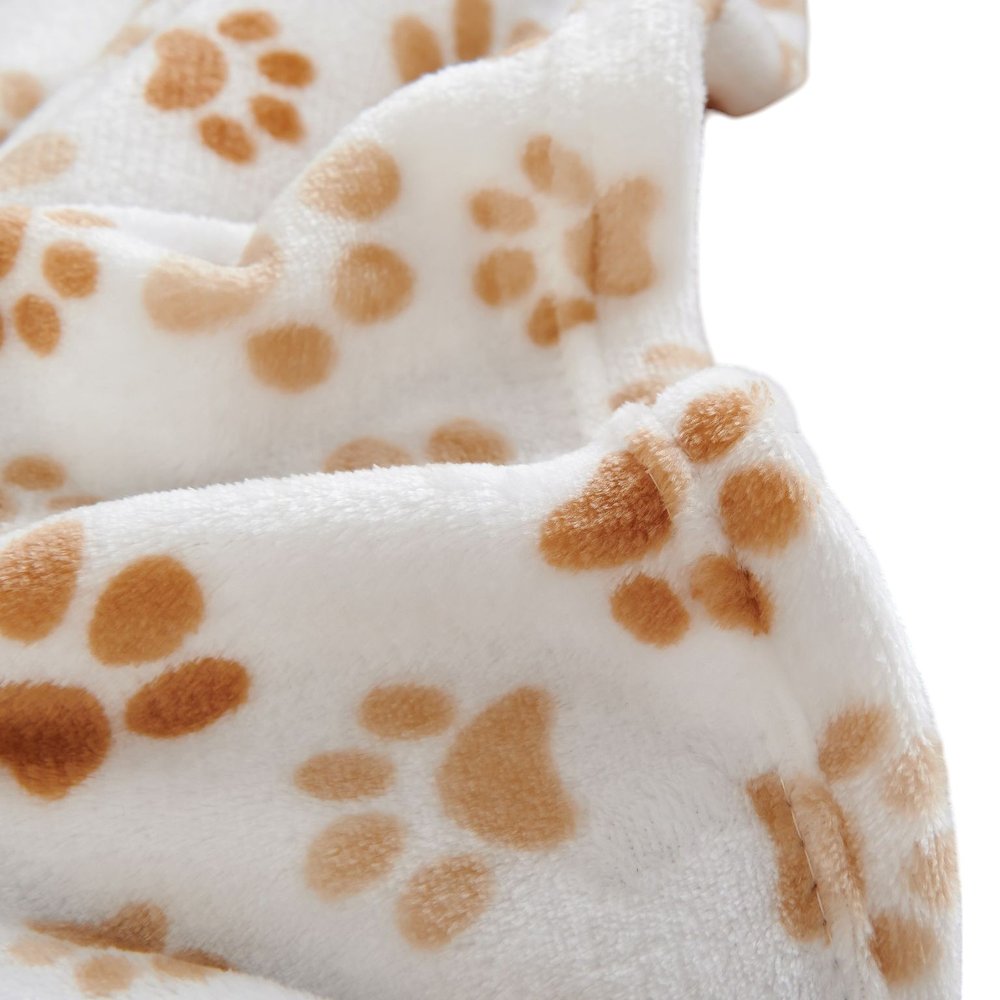 50" X 60" White and Gold Velvet Woven Animal Print Plush Throw Blanket