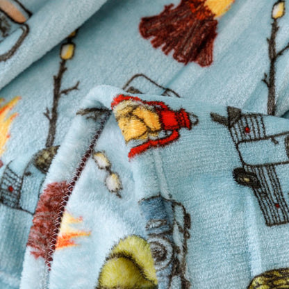 50" X 60" Light Blue Velvet Woven Plush Throw Blanket