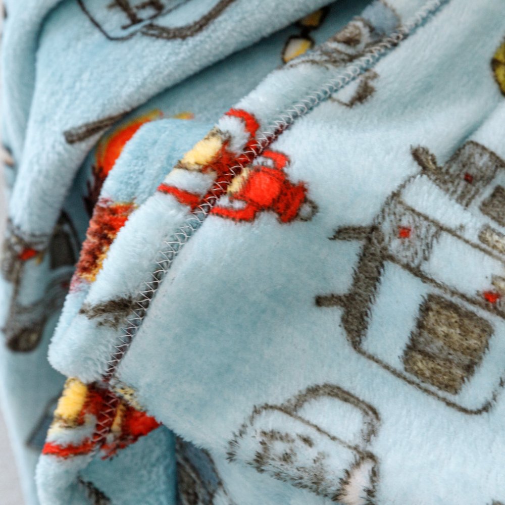 50" X 60" Light Blue Velvet Woven Plush Throw Blanket