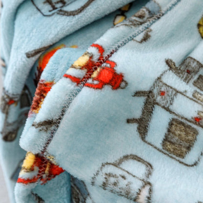 50" X 60" Light Blue Velvet Woven Plush Throw Blanket