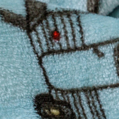 50" X 60" Light Blue Velvet Woven Plush Throw Blanket