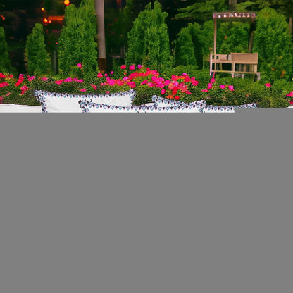 Set of Three 16" X 16" Red and White Deer Indoor Outdoor Throw Pillow