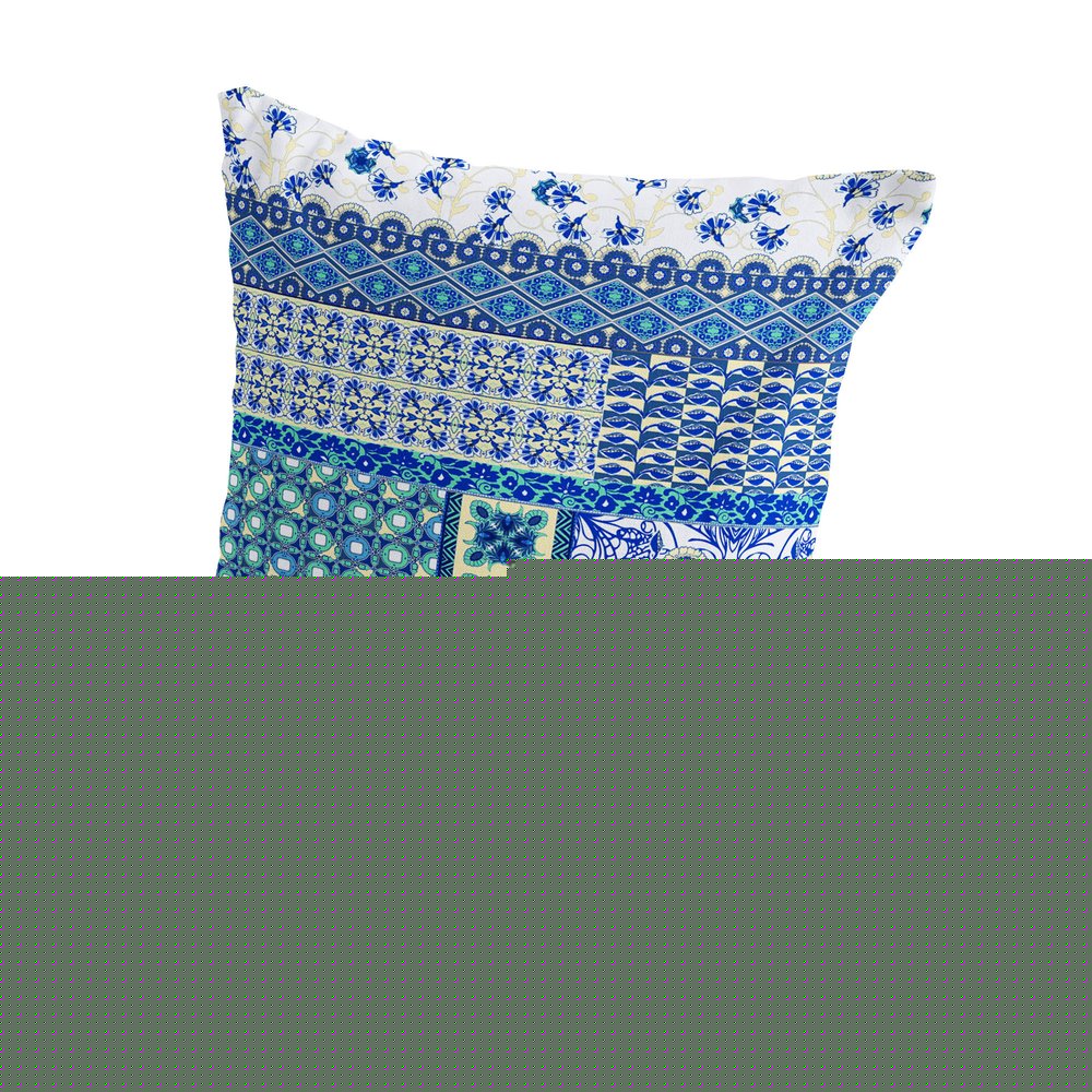 Set of Two 18" White Botanical Indoor Outdoor Throw Pillow Cover and Insert