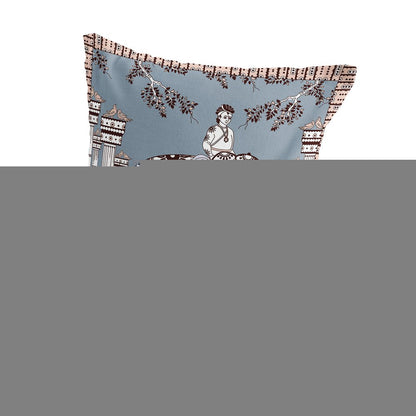 Set of Two 18" Blue Elephant Indoor Outdoor Throw Pillow Cover and Insert